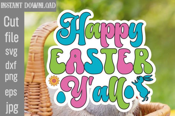 Happy Easter Y all Retro Easter SVG Review