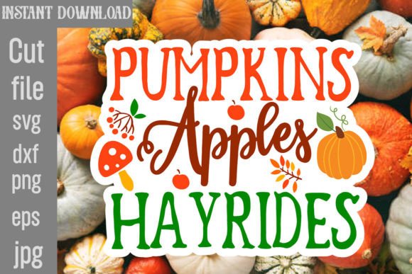 Pumpkins Apples Hayrides Sticker Design Review